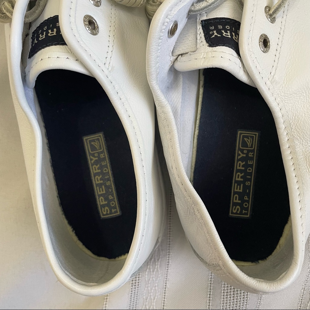 Sperry Seacoast Leather Sneakers Boat Shoes Size 7.5 — image 4 of 6